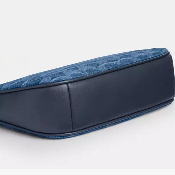 🔥NEW COACH Nolita 19 In Signature Denim, Navy Leather Trim, Gold Hardware - Picture 5 of 9